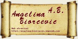 Angelina Biorčević vizit kartica